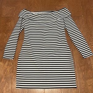 Trina Turk long sleeve off the shoulder dress